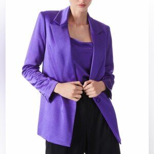 NWT Alice + Olivia Purple Denny Blazer